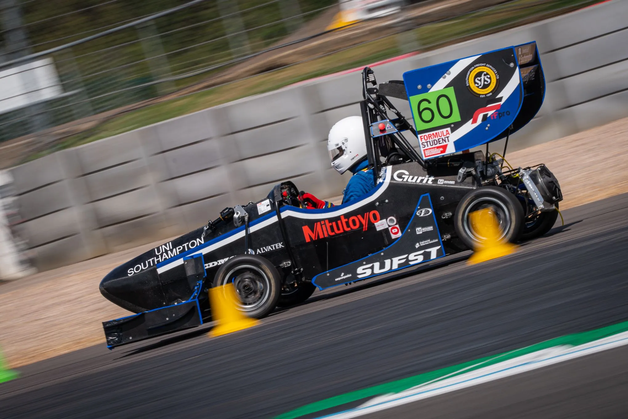 Southampton University Formula Student Car at the FSUK 2021 race in Silverstone